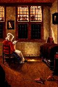Pieter Janssens Woman Reading oil painting